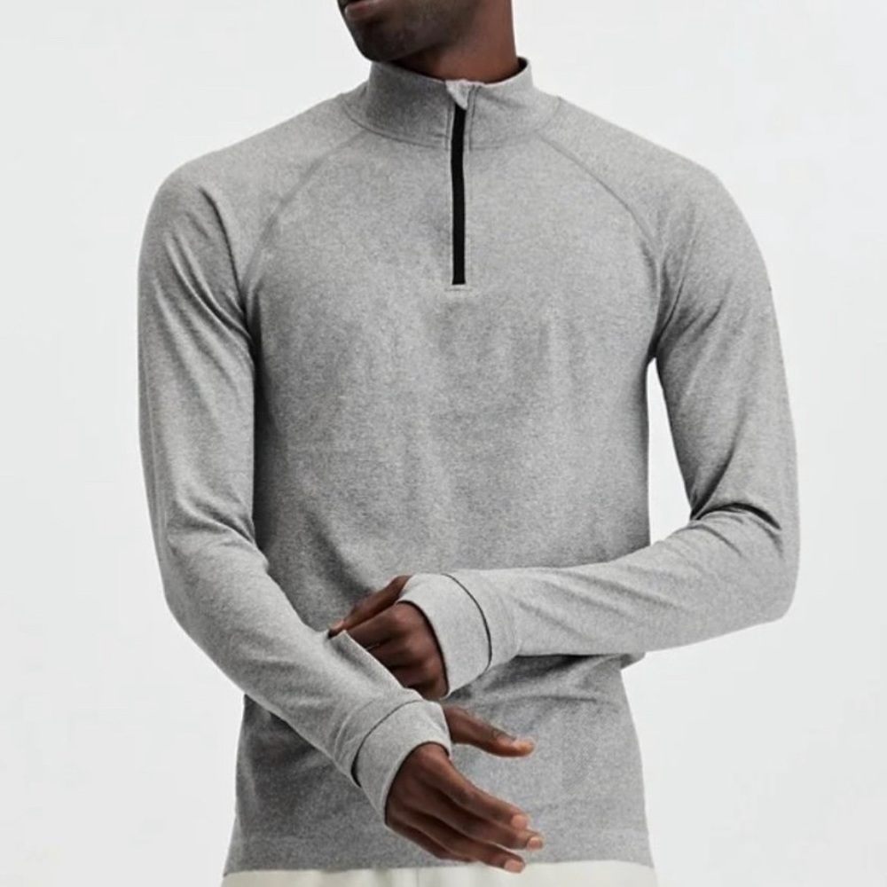 Fabletic The Training Day 1/4 Zip Gray Long Sleeve Sweatshirt XXL